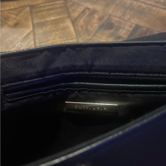 Anthropologie Street Level Black Faux Leather Crossbody Bag with Tassel Detail. - Picture 9 of 12